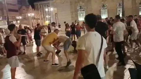 Batalla campal en Cartagena, Murcia Batalla campal en Cartagena, Murcia