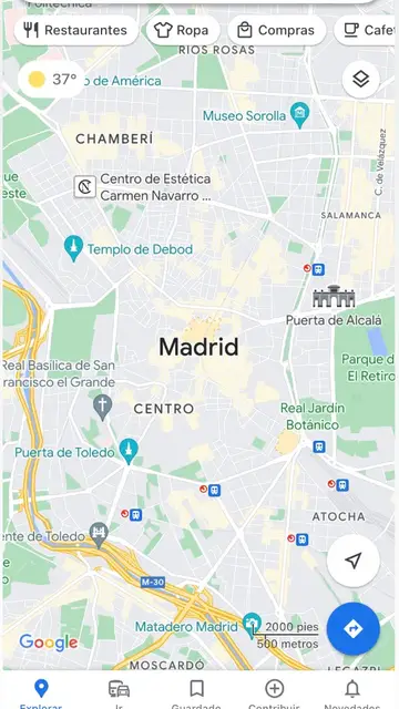 Inicio de Google Maps Inicio de Google Maps