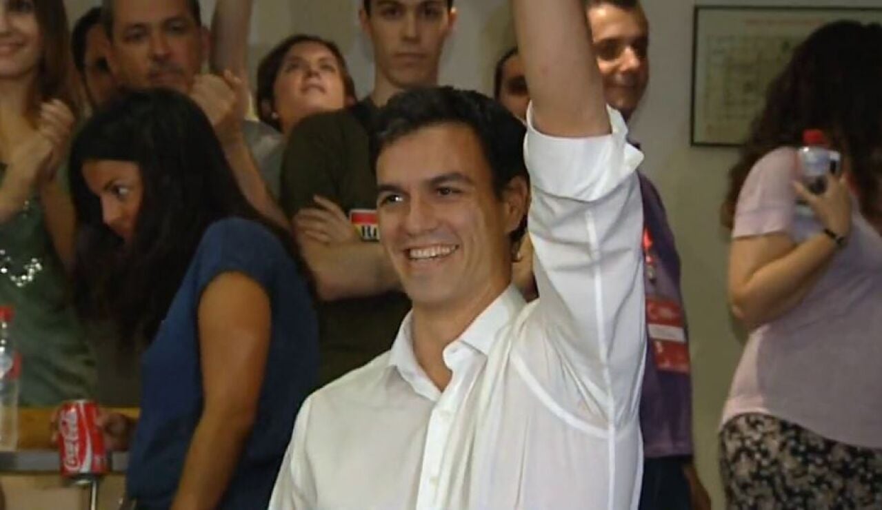 Pedro S&aacute;nchez gana las primarias del PSOE en 2014