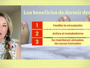 Los beneficios de dormir desnudo. Los beneficios de dormir desnudo.