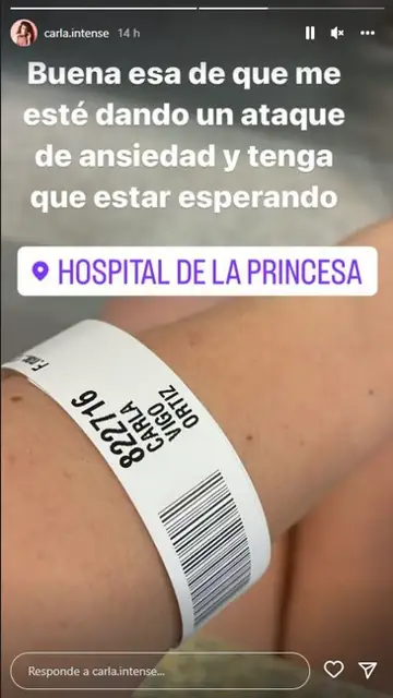 Carla Vigo acude al hospital Carla Vigo acude al hospital