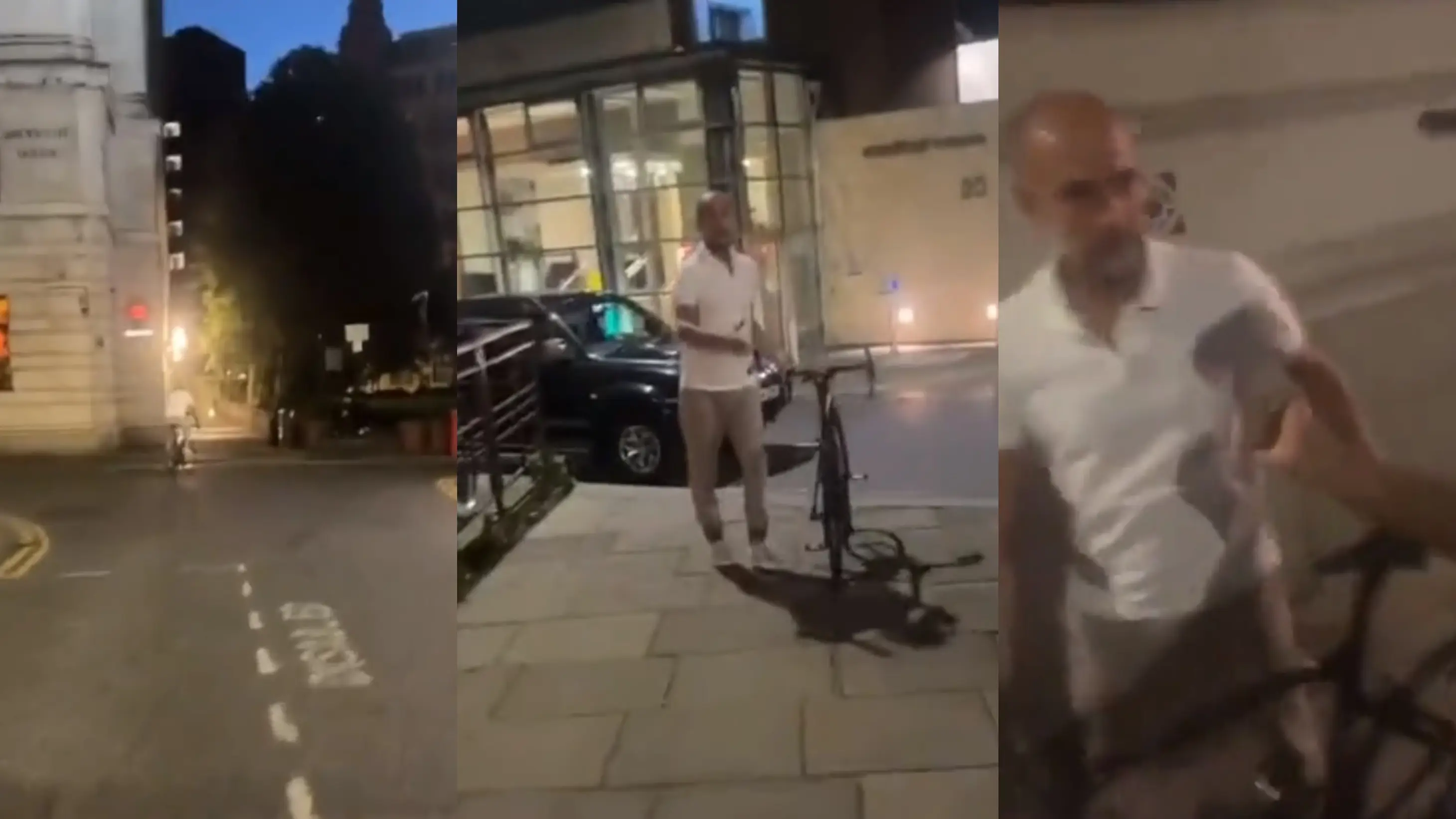 Un aficionado trata de pedir una foto a Guardiola y este huye pensando que le quiere robar la bicicleta