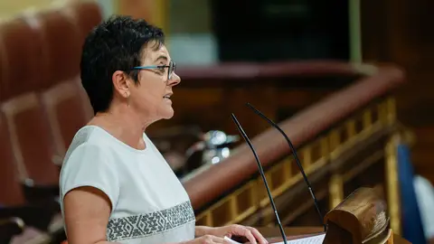 La portavoz de EH Bildu, Mertxe Aizpurua, durante su intervención en la segunda jornada del debate sobre el Estado de la Nación en el Congreso La portavoz de EH Bildu, Mertxe Aizpurua, durante su intervención en la segunda jornada del debate sobre el Estado de la Nación en el Congreso