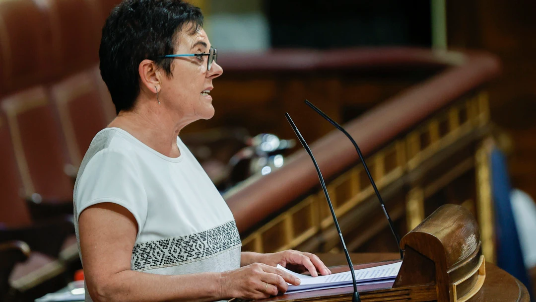 La portavoz de EH Bildu, Mertxe Aizpurua, durante su intervención en la segunda jornada del debate sobre el Estado de la Nación en el Congreso La portavoz de EH Bildu, Mertxe Aizpurua, durante su intervención en la segunda jornada del debate sobre el Estado de la Nación en el Congreso