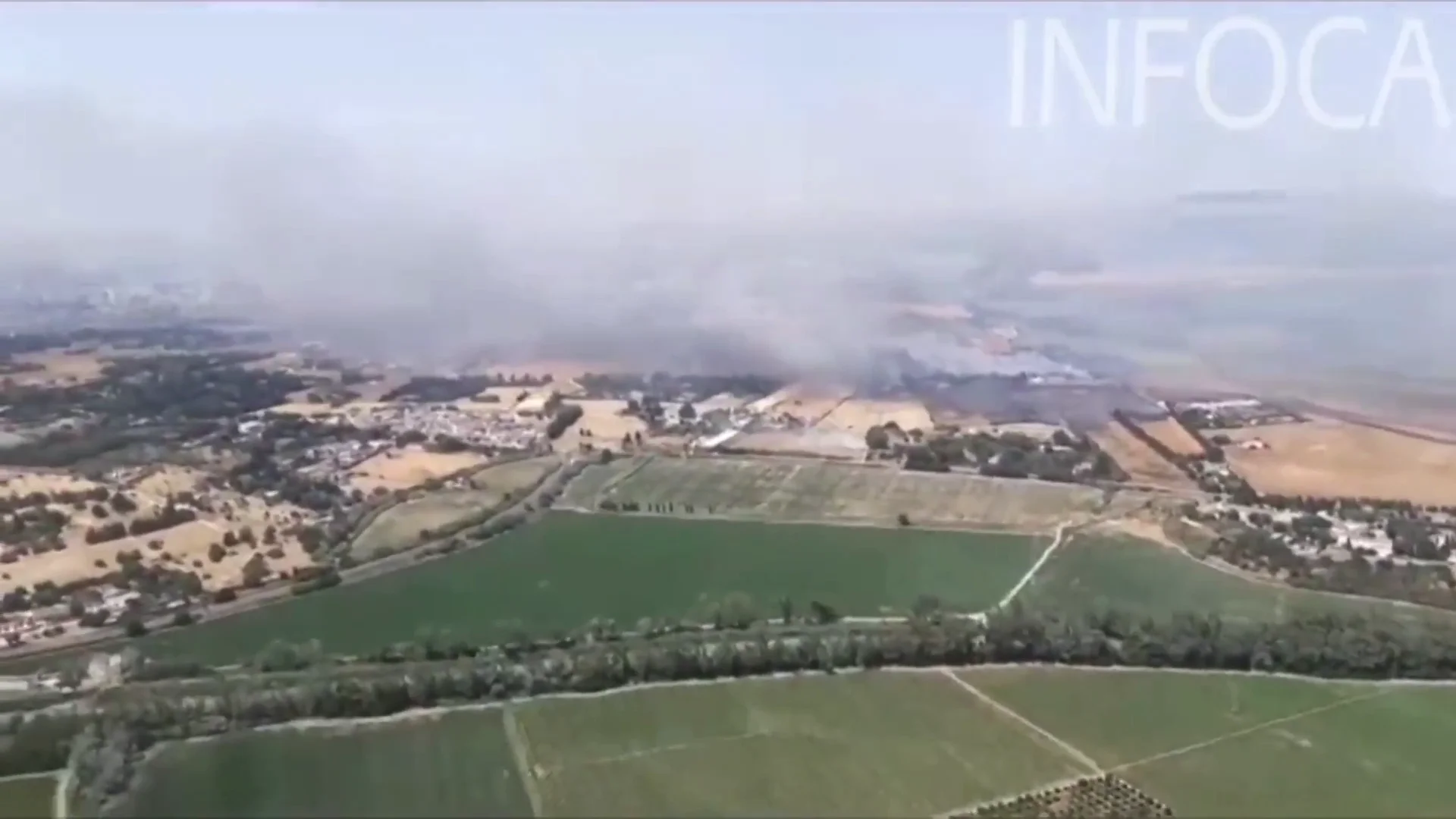 Incendio en La Cartuja, Jerez Incendio en La Cartuja, Jerez