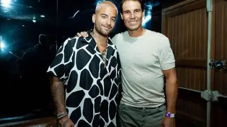 Nadal se atreve con un baile en el concierto de Maluma tras su lesión abdominal Nadal se atreve con un baile en el concierto de Maluma tras su lesión abdominal