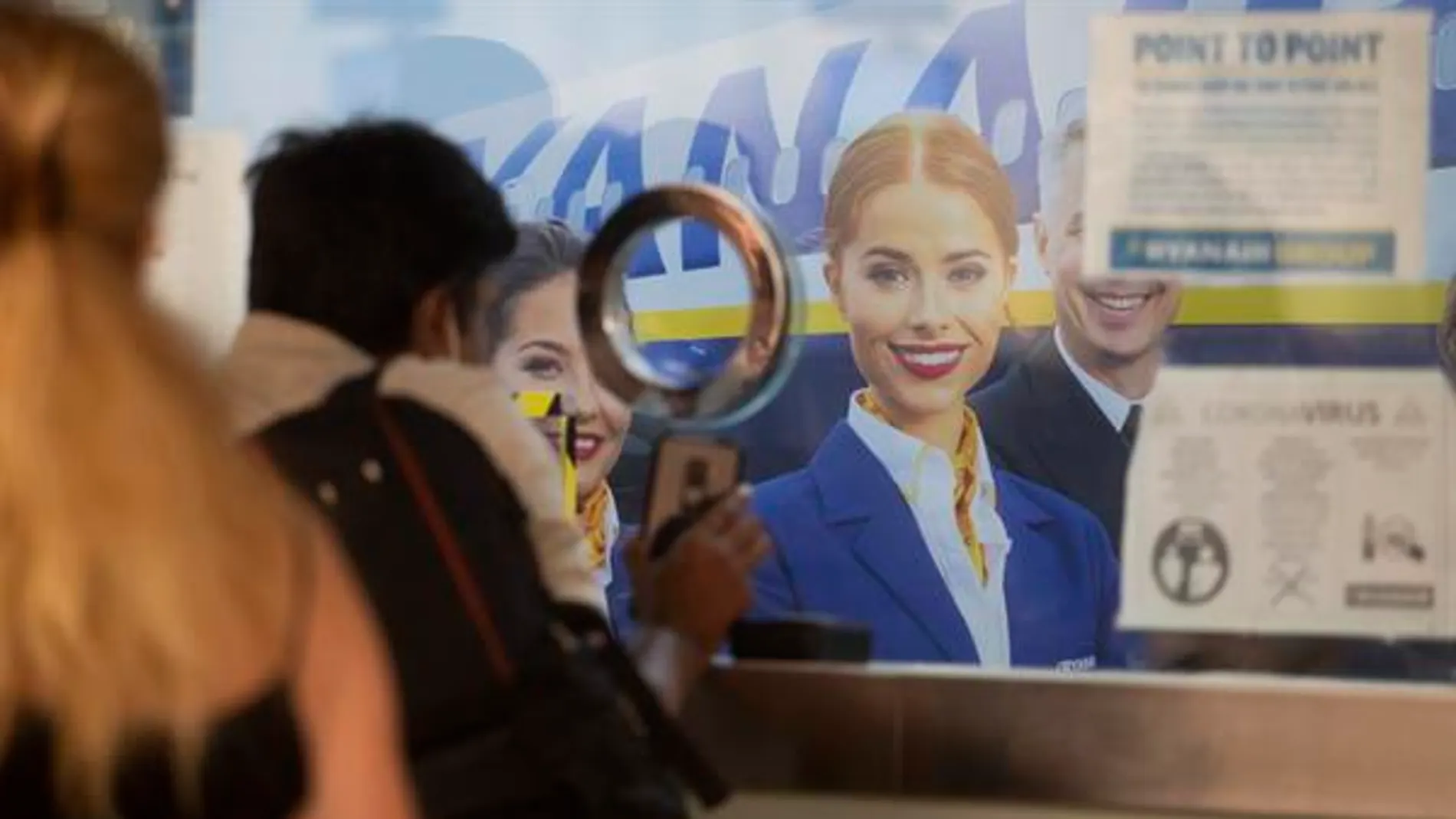 Terminal 2 del aeropuerto de El Prat-Barcelona esta semana en la huelga de tripulantes de cabina de Ryanair