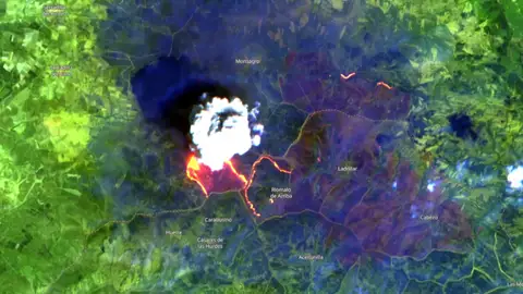 Satélite Copernicus incendio Satélite Copernicus incendio