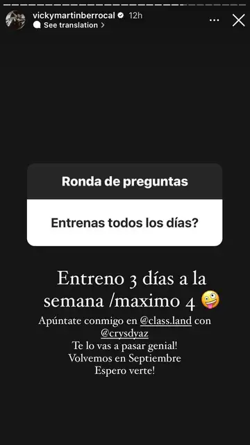 Instagram Vicky Martín Berrocal Instagram Vicky Martín Berrocal