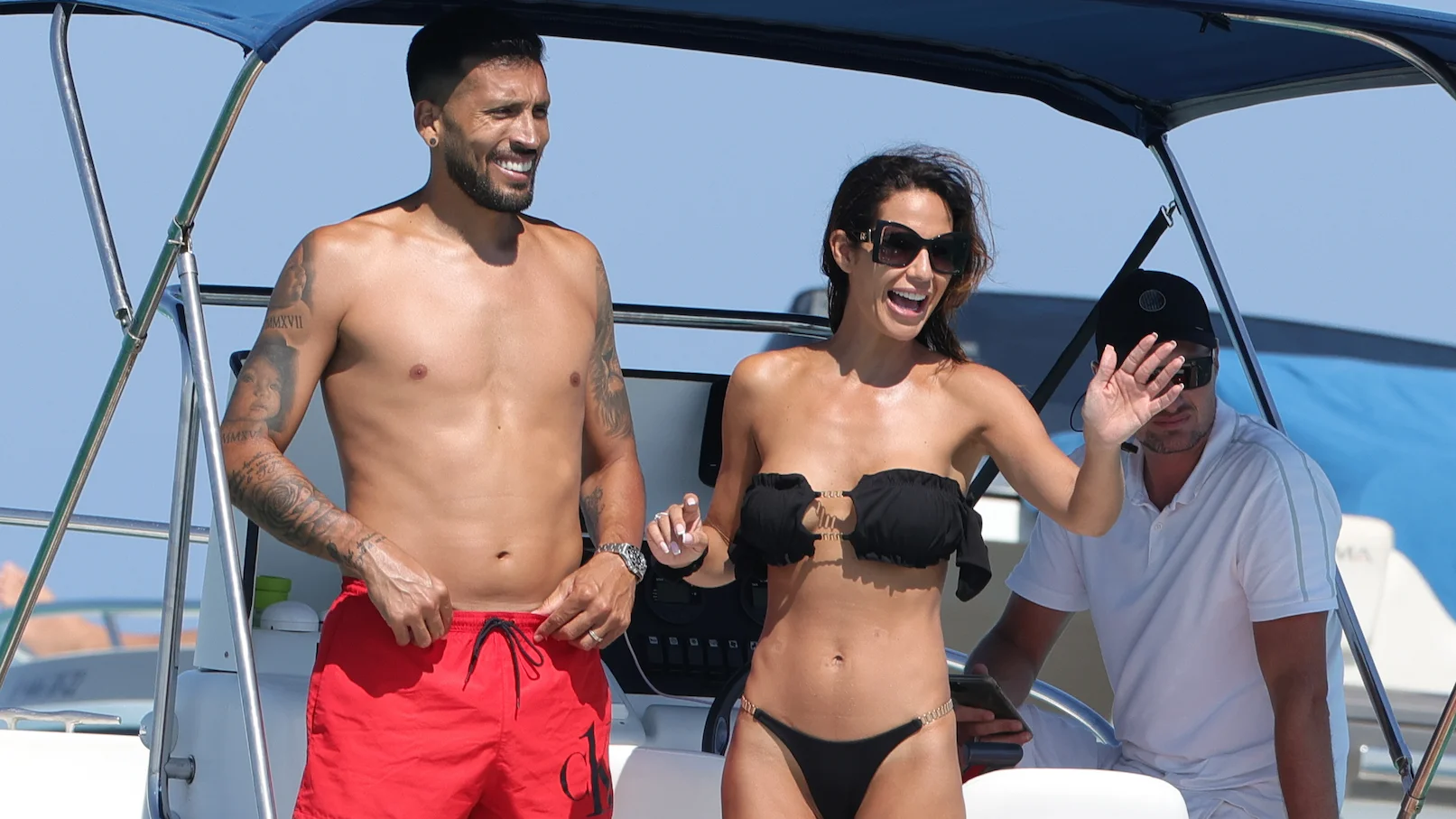 Tamara Gorro y Ezequiel Garay en Ibiza Tamara Gorro y Ezequiel Garay en Ibiza