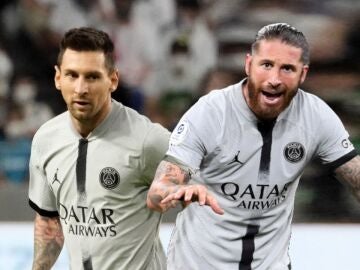 Leo Messi y Sergio Ramos en el PSG