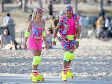 Margot Robbie y Ryan Gosling como Barbie y Ken Margot Robbie y Ryan Gosling como Barbie y Ken