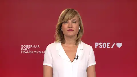 La portavoz nacional del PSOE y ministra de Educación, Pilar Alegría La portavoz nacional del PSOE y ministra de Educación, Pilar Alegría