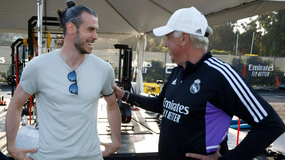 Gareth Bale visita al Real Madrid en Los Ángeles Gareth Bale visita al Real Madrid en Los Ángeles