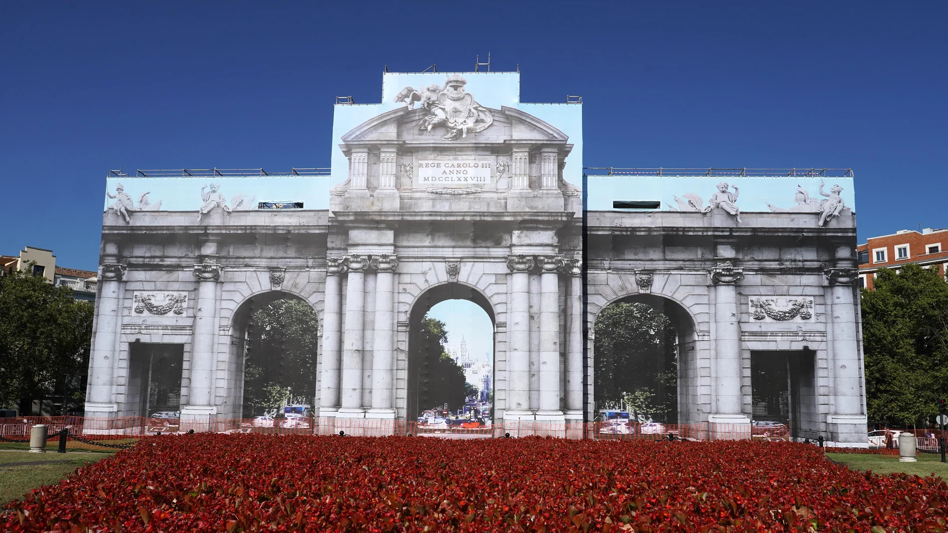 Puerta de Alcalá en obras