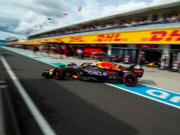 Max Verstappen durante la clasificación del Gran Premio de Hungría