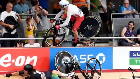 El accidente de Matthew Walls en los Juegos de la Commonwealth El accidente de Matthew Walls en los Juegos de la Commonwealth