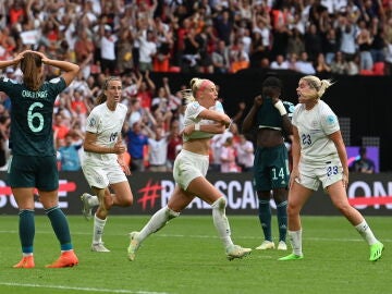 Chloe Kelly celebra el 2-1 del Inglaterra-Alemania disputado en Wembley en la final de la Eurocopa Femenina