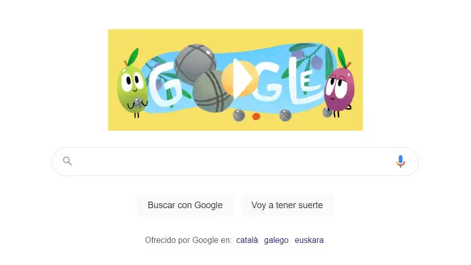 Doodle de Google de la petanca Doodle de Google de la petanca