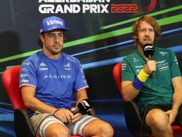 Fernando Alonso, junto a Sebastian Vettel