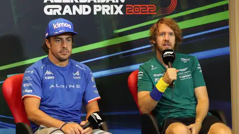 Fernando Alonso, junto a Sebastian Vettel Fernando Alonso, junto a Sebastian Vettel