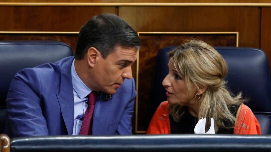 Pedro S&aacute;nchez y Yolanda D&iacute;az en el Congreso