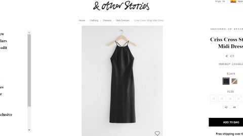 Vestido negro satinado