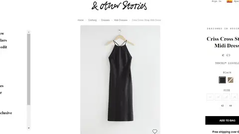 Vestido negro satinado Vestido negro satinado