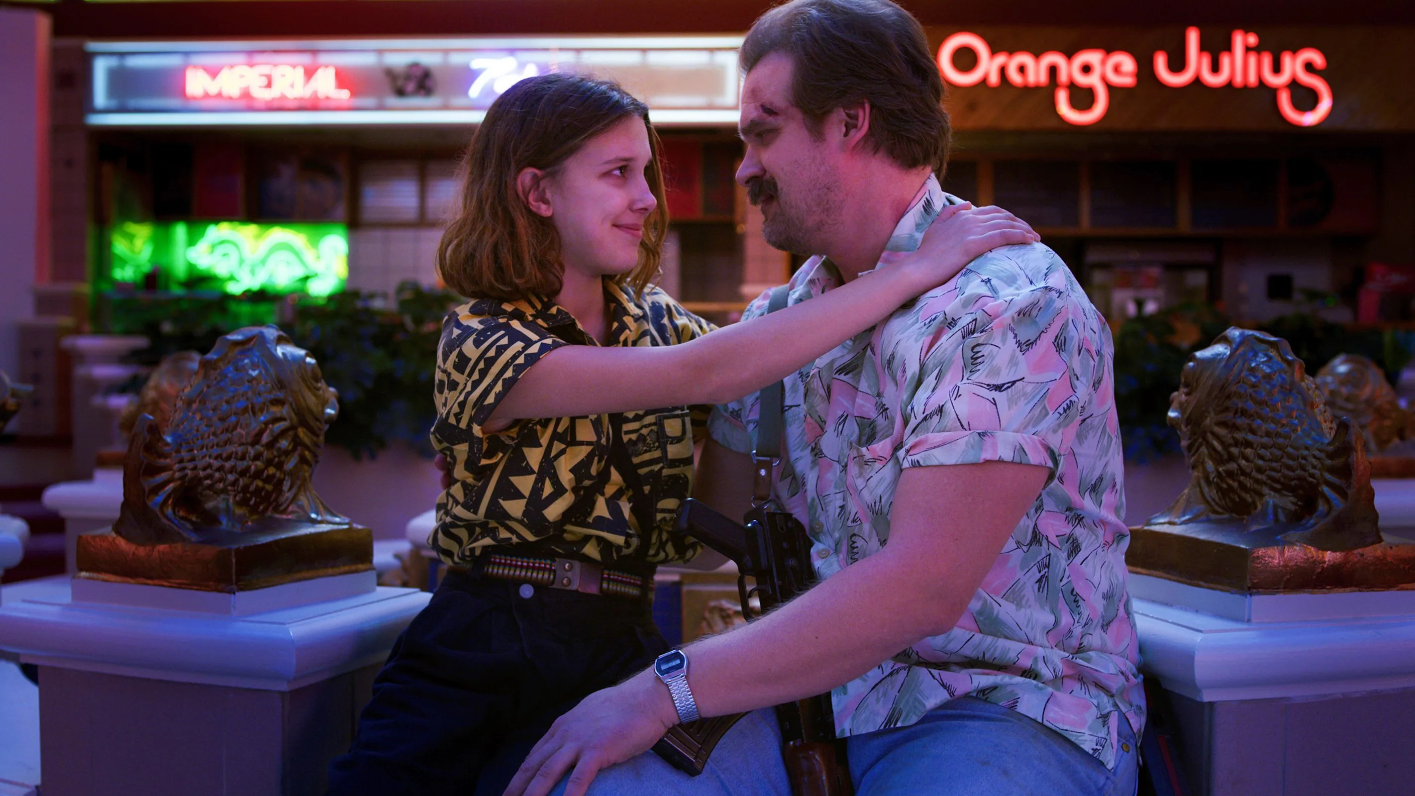 Eleven y Hopper en 'Stranger Things' Eleven y Hopper en 'Stranger Things'