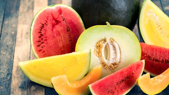 Sandía y melón. Sandía y melón.