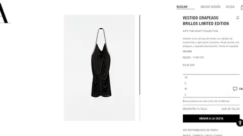 Vestido drapeado negro Vestido drapeado negro