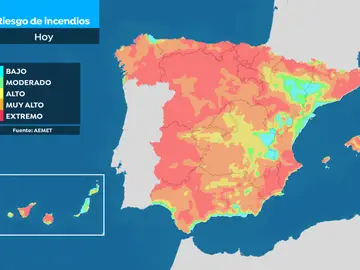Mapa riesgo de incendios en España Mapa riesgo de incendios en España