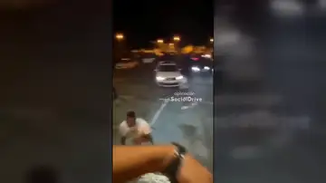 Momento del atropello al joven en Punta Umbría Momento del atropello al joven en Punta Umbría