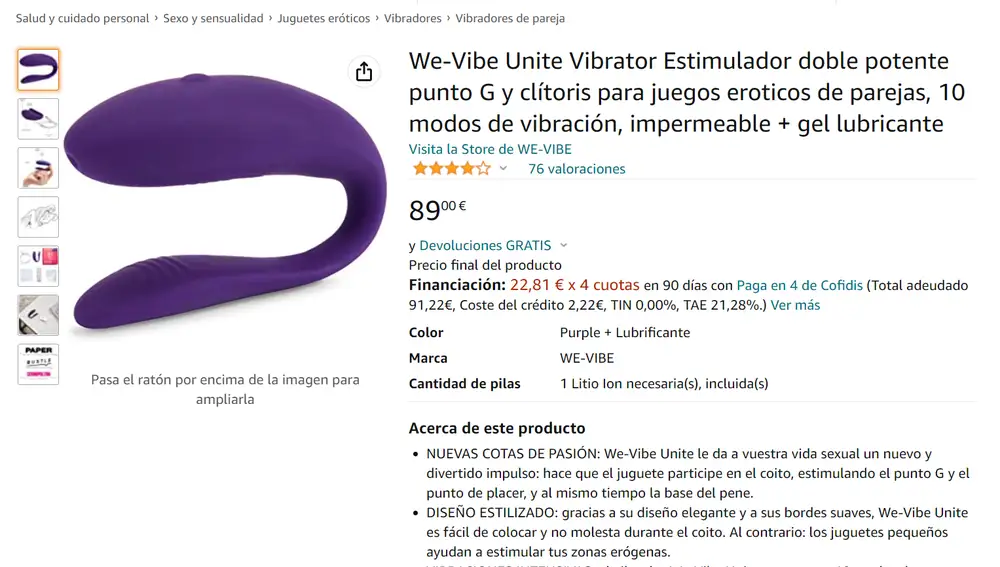 Vibrador pequeño morado