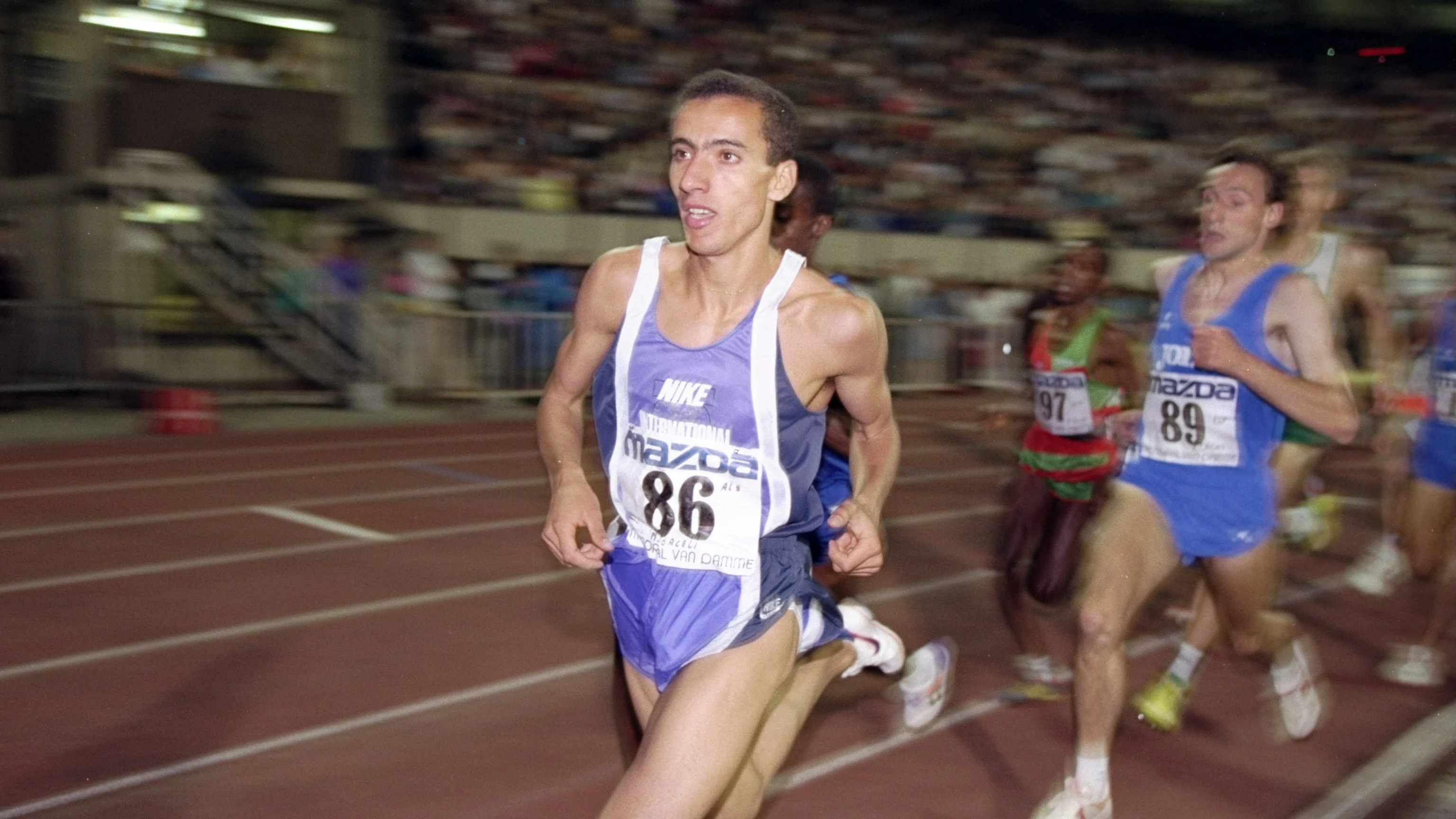Fermín cacho gana el oro olímpico en los Juegos de Barcelona 92' Fermín Cacho durante el gran prix de Bruselas en la categoría de 1500 metros lisos.