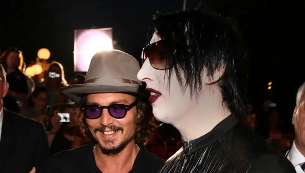 Johnny Depp y Marilyn Manson Johnny Depp y Marilyn Manson
