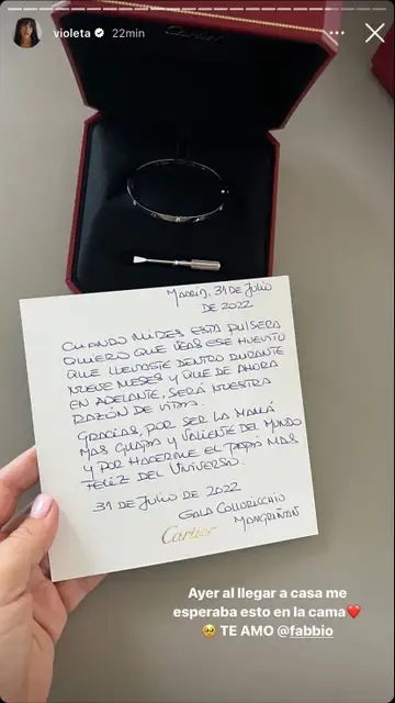 El regalo de Fabio a Violeta El regalo de Fabio a Violeta