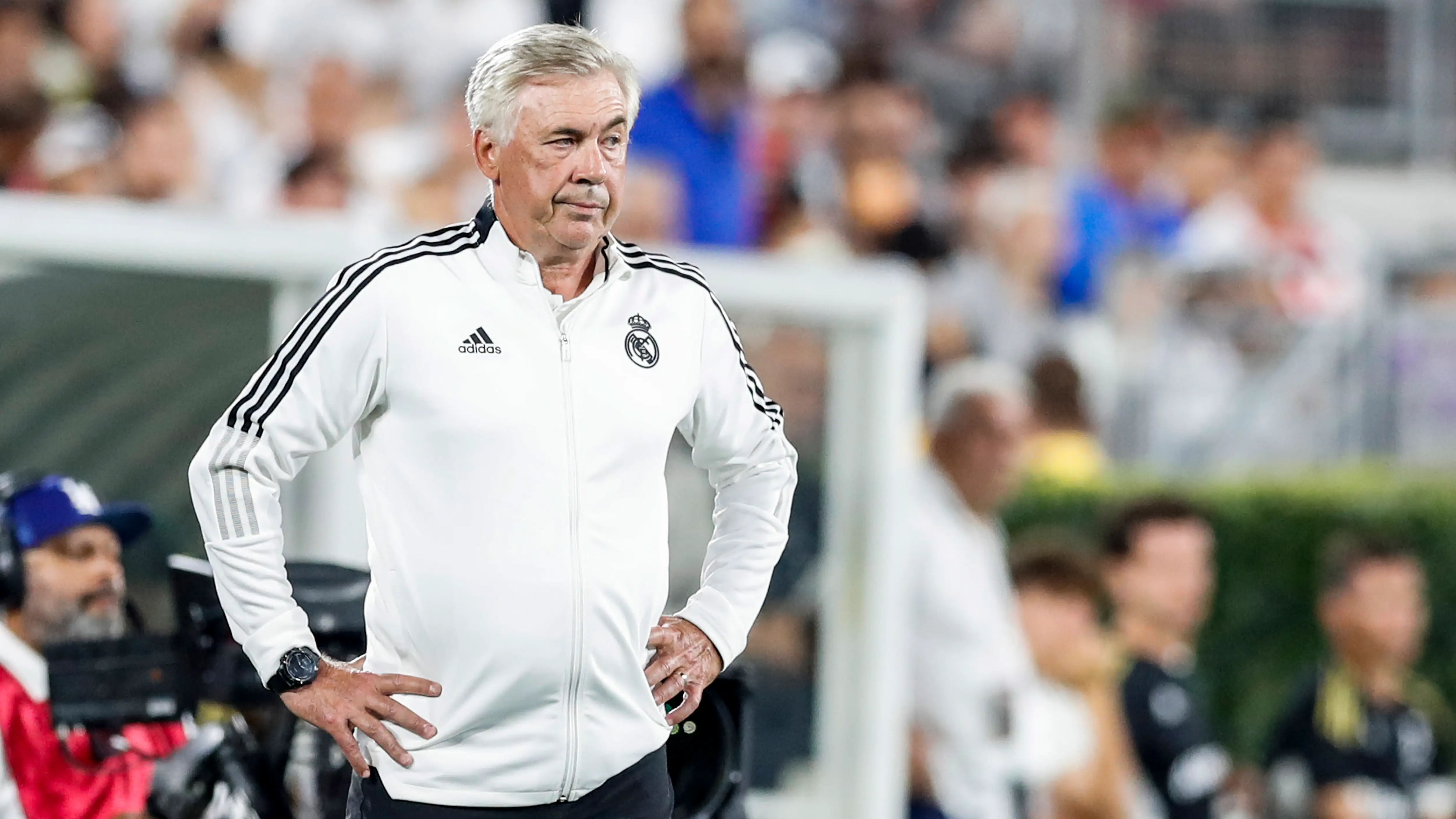 El entrenador del Real Madrid, Carlo Ancelotti, durante el partido amistoso contra la Juventus en Pasadena El entrenador del Real Madrid, Carlo Ancelotti, durante el partido amistoso contra la Juventus en Pasadena