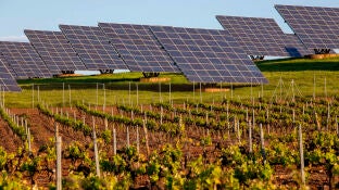 Imagen de archivo de placas solares