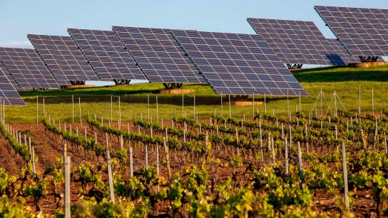 Imagen de archivo de placas solares