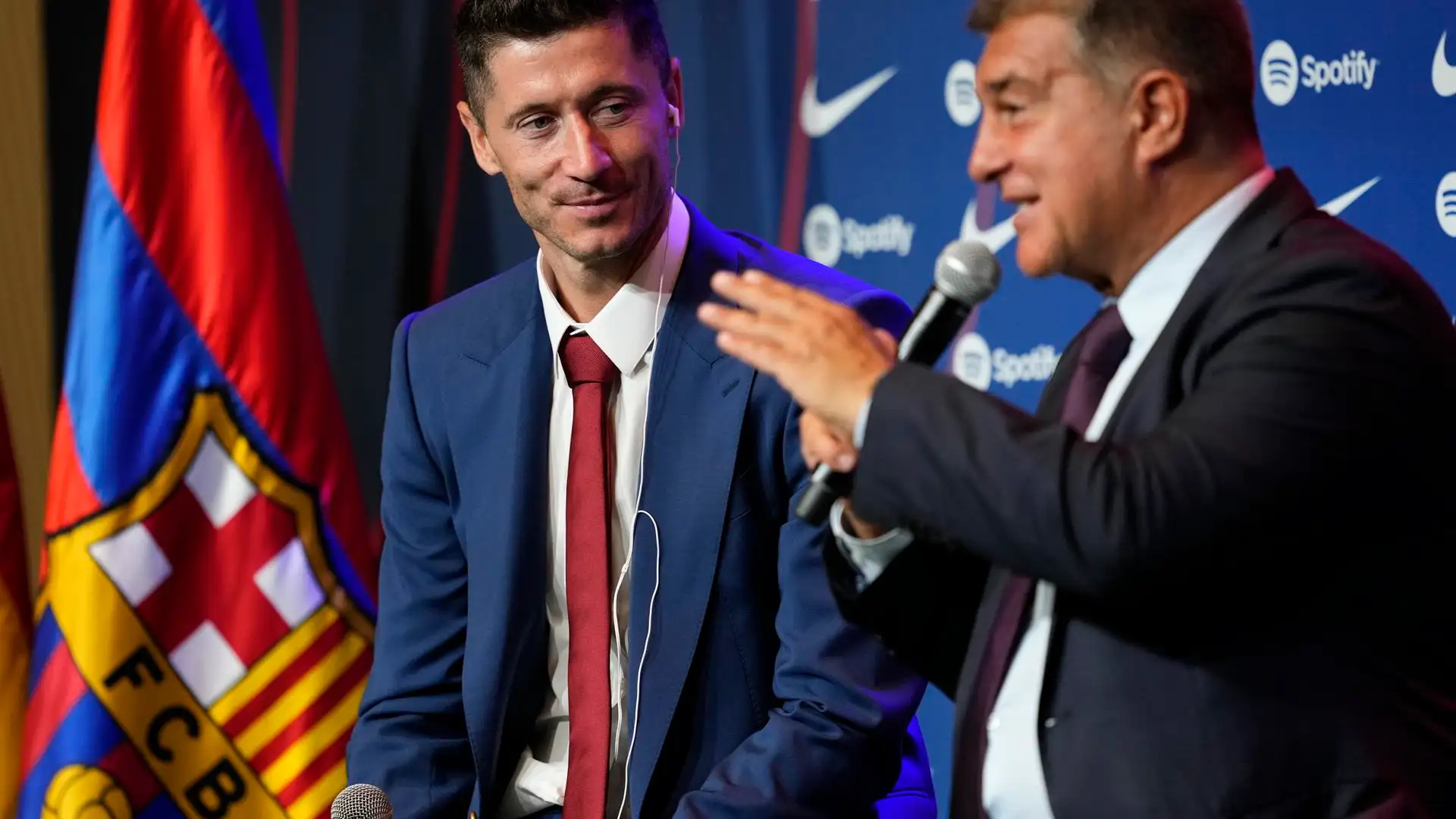 Joan Laporta, en la presentación de Lewandowski Joan Laporta, en la presentación de Lewandowski