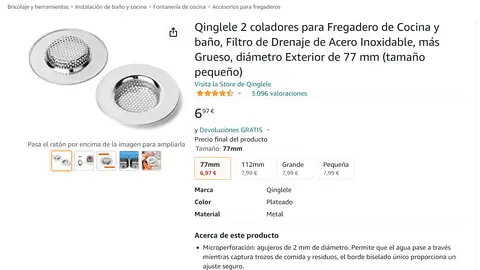 Filtros para desagüe Filtros para desagüe