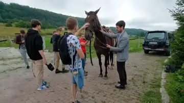 Excombatientes de la guerra de Ucrania se recuperan de sus problemas psicológicos y físicos gracias a la terapia con caballos
