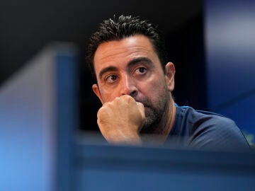 Xavi Hernández, entrenador del FC Barcelona, durante la rueda de prensa previa al partido contra la Real Sociedad de la 2ª jornada de LaLiga.