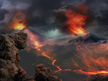 Erupción volcánica masiva Erupción volcánica masiva