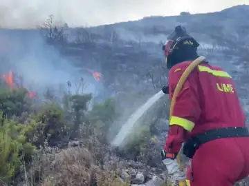 Evolución favorable y sin llamas en la mayor parte del perímetro del incendio de Bejís Evolución favorable y sin llamas en la mayor parte del perímetro del incendio de Bejís