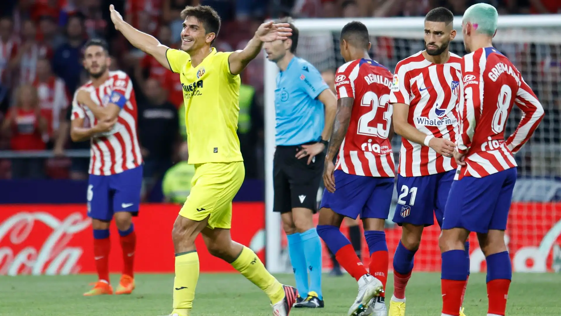 Gerard Moreno celebrando el segundo gol Gerard Moreno celebrando el segundo gol