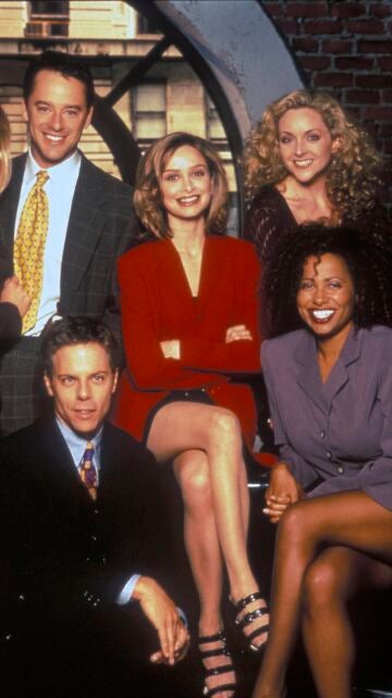  Calista Flockhart y el reparto de 'Ally McBeal'