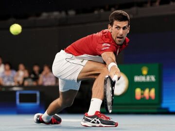 Novak Djokovic durante un partido