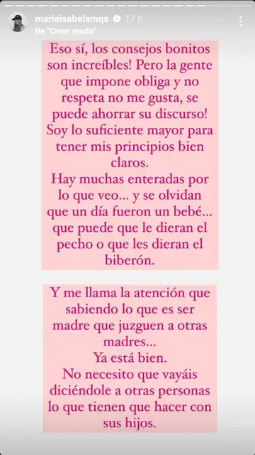 Instagram María Isabel Instagram María Isabel